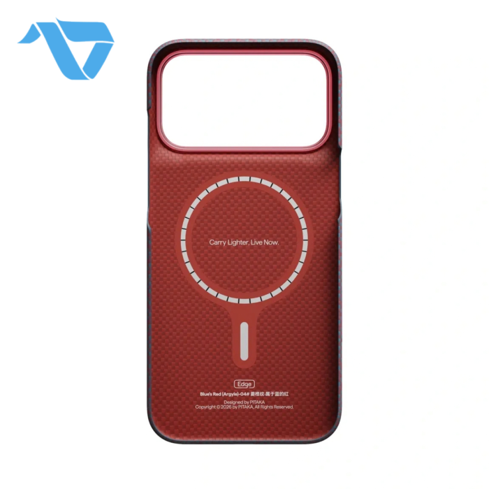 Pitaka Edge Case for iPhone 17/18 Pro Max - Blue's Red (PitaTap) - Image 5