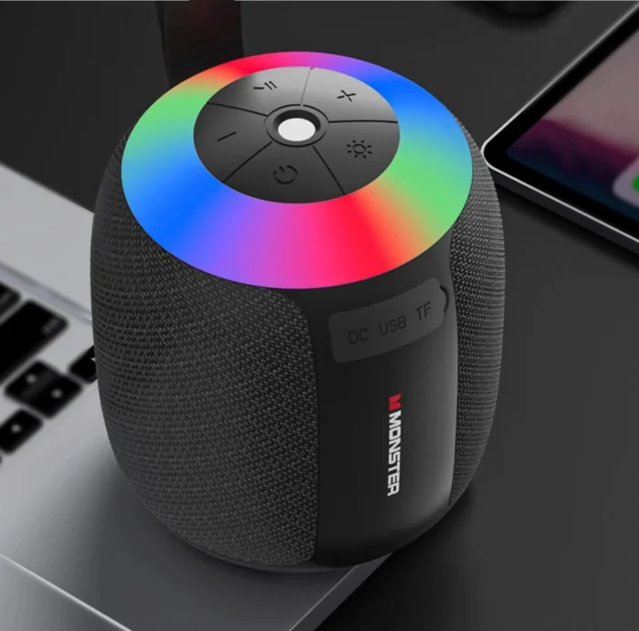 Monster AirRock S07 Pro – Laser Light Colorful Wireless Speaker - Red - Image 6