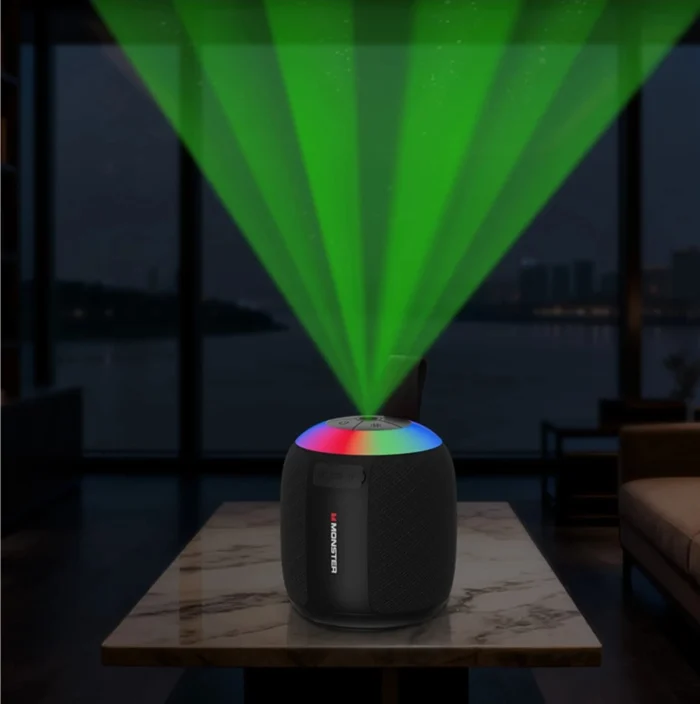 Monster AirRock S07 Pro – Laser Light Colorful Wireless Speaker - Red - Image 5