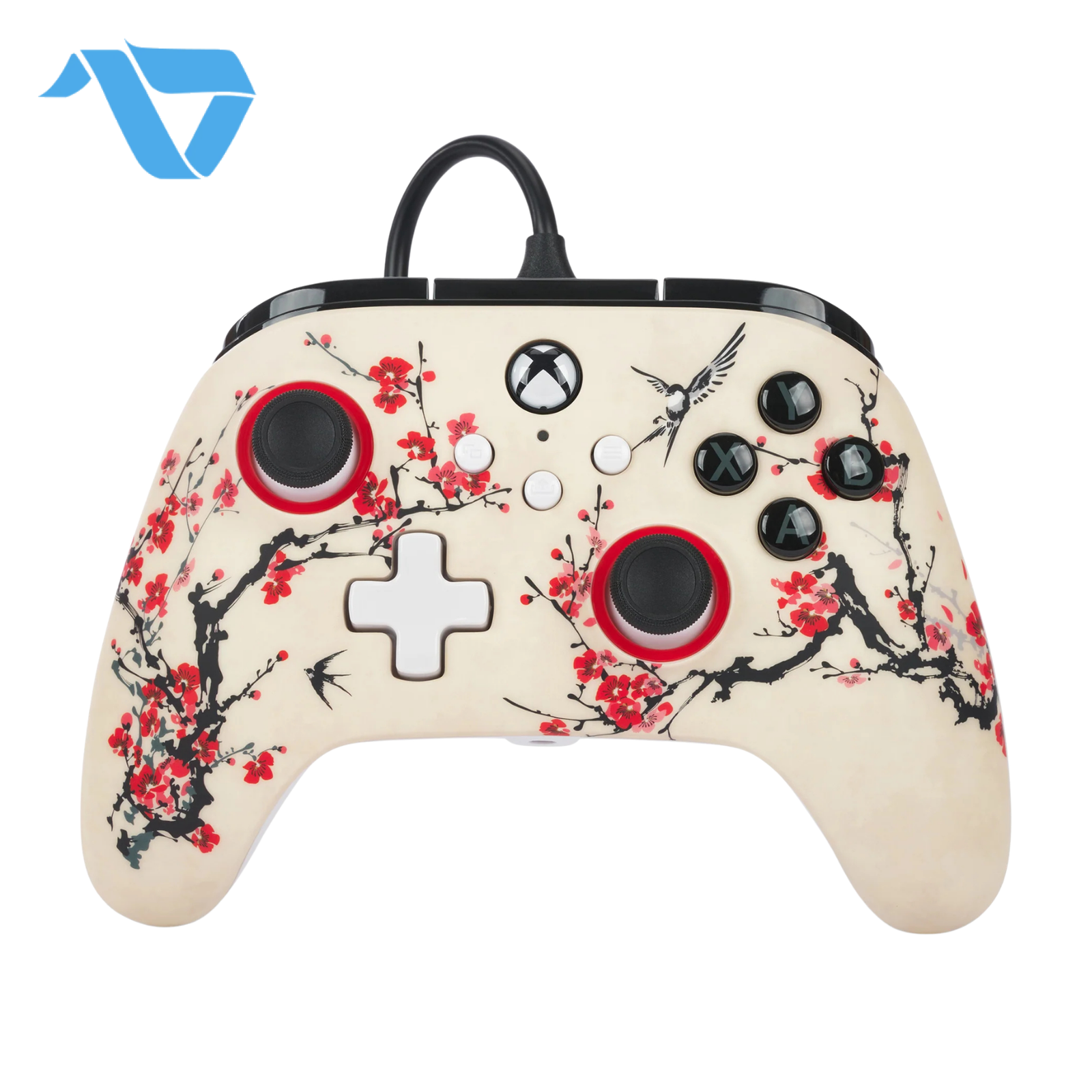 white PowerA Advantage Wired Controller for PC & Xbox Series X|S|One - Warrior's Nirvana - Image 1