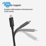 Belkin Connect USB4 Cable, 240W and 20Gbps, 6.6 ft (2M) - Black - الصورة 11