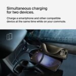 Belkin BoostCharge Dual Car Charger 42W USB-C PD + USB-A – Black