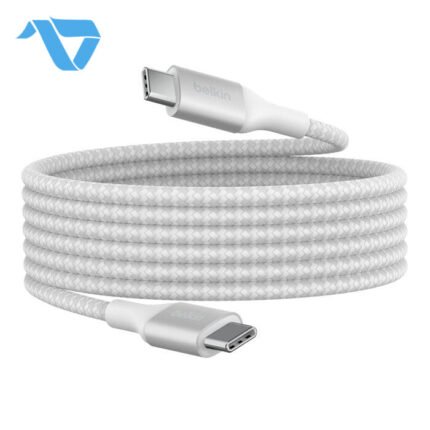 Belkin Connect USB4 Cable, 240W and 20Gbps, 6.6 ft (2M) - White
