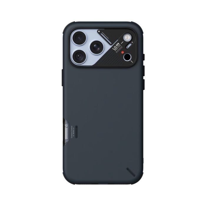Aulumu A18 Armor Slim Shockproof Case for iPhone 17/18 Pro Max - Dark Blue on iPhone 18 Pro Max Glacier