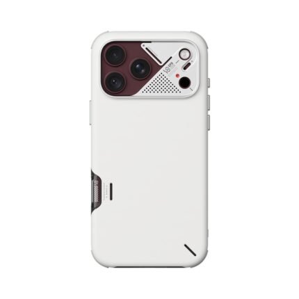 Aulumu A18 Armor Slim Shockproof Case for iPhone 17/18 Pro Max - White on iPhone 18 Pro Max Burgundy