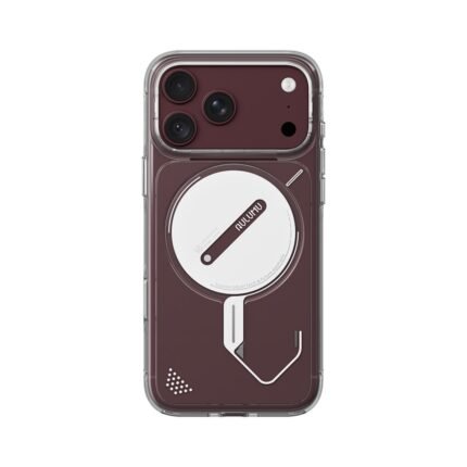 Aulumu A18 Ghost Lumen Transparent Case for iPhone 17/18 Pro Max - Transparent on iPhone 18 Pro Max Burgundy
