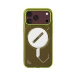 Aulumu A18 Ghost Lumen Transparent Case for iPhone 17/18 Pro Max - Yellow Lemon on iPhone 18 Pro Max Burgundy