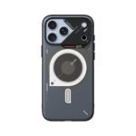 Aulumu A18 Hyper Frosted Case for iPhone 17/18 Pro Max - Translucent Gray on iPhone 18 Pro Max Glacier