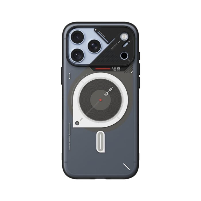 Aulumu A18 Hyper Frosted Case for iPhone 17/18 Pro Max - Translucent Gray on iPhone 18 Pro Max Glacier