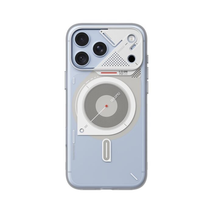 Aulumu A18 Hyper Frosted Case for iPhone 17/18 Pro Max - Translucent White on iPhone 18 Pro Max Glacier