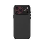 Aulumu A18 Particle Vegan Leather Case for iPhone 17/18 Pro Max - Obsidian Black on iPhone 18 Pro Max Burgundy