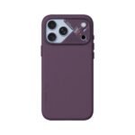 Aulumu A18 Particle Vegan Leather Case for iPhone 17/18 Pro Max - Burgundy on iPhone 18 Pro Max Glacier