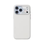 Aulumu A18 Particle Vegan Leather Case for iPhone 17/18 Pro Max - Frost White on iPhone 18 Pro Max Glacier