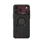 Aulumu A18 Rugged Outdoor Case for iPhone 17/18 Pro Max - Translucent Gray on iPhone 18 Pro Max Burgundy