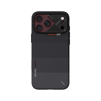 Aulumu A18 Ultra Slim Gradient Aramid Fiber Case for iPhone 17/18 Pro Max - Ombre Black on iPhone 18 Pro Max Burgundy