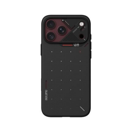 Aulumu A18 Ultra Slim Particle Aramid Fiber Case for iPhone 17/18 Pro Max - Black on iPhone 18 Pro Max Burgundy