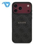 Guess iPhone 17/18 Pro Max Back cover case - Magsafe PU Leather - 4G Classic Logo - Black