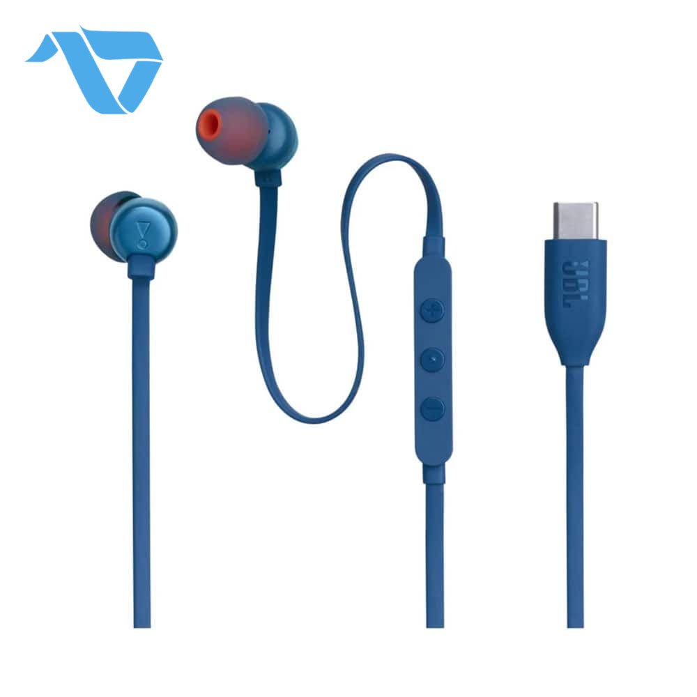 hp27z-2-min JBL Tune 310C USB-C Wired Hi-Res In-Ear Headphones - Blue - الصورة 1
