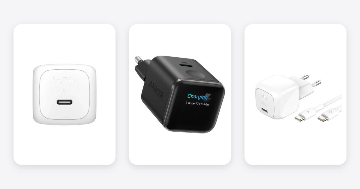 Best chargers for iPhone 18 Pro Max in Egypt: Belkin 45W, Anker Nano 45W and Belkin 30W