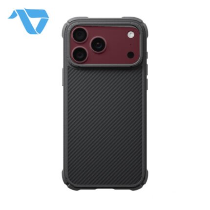 pitaka-cairn-case-for-iphone-18-pro-max-600d-blackgrey-twill-on-burgundy-iphone