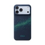 Pitaka Edge Case for iPhone 17/18 Pro Max – Nearfield Blue (PitaTap) on iPhone 18 Pro Max Glacier